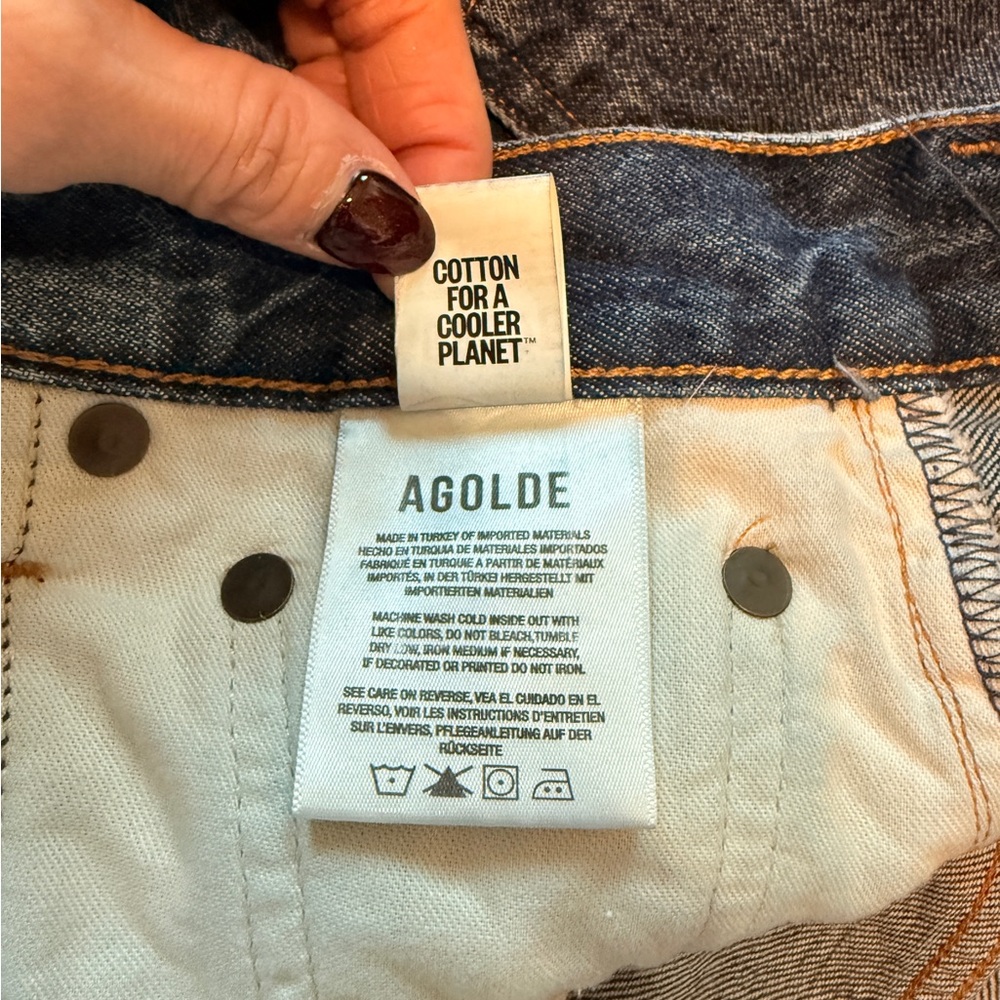 Agolde Leena High Rise Baby Flare Jeans size 24 in Placebo - Picture 8 of 13